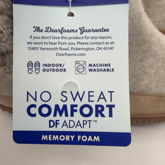 Dearfoams Dluxe Women's Indoor Outdoor Memory Foam Taupe Bootie Slippers - Picture 9 of 10